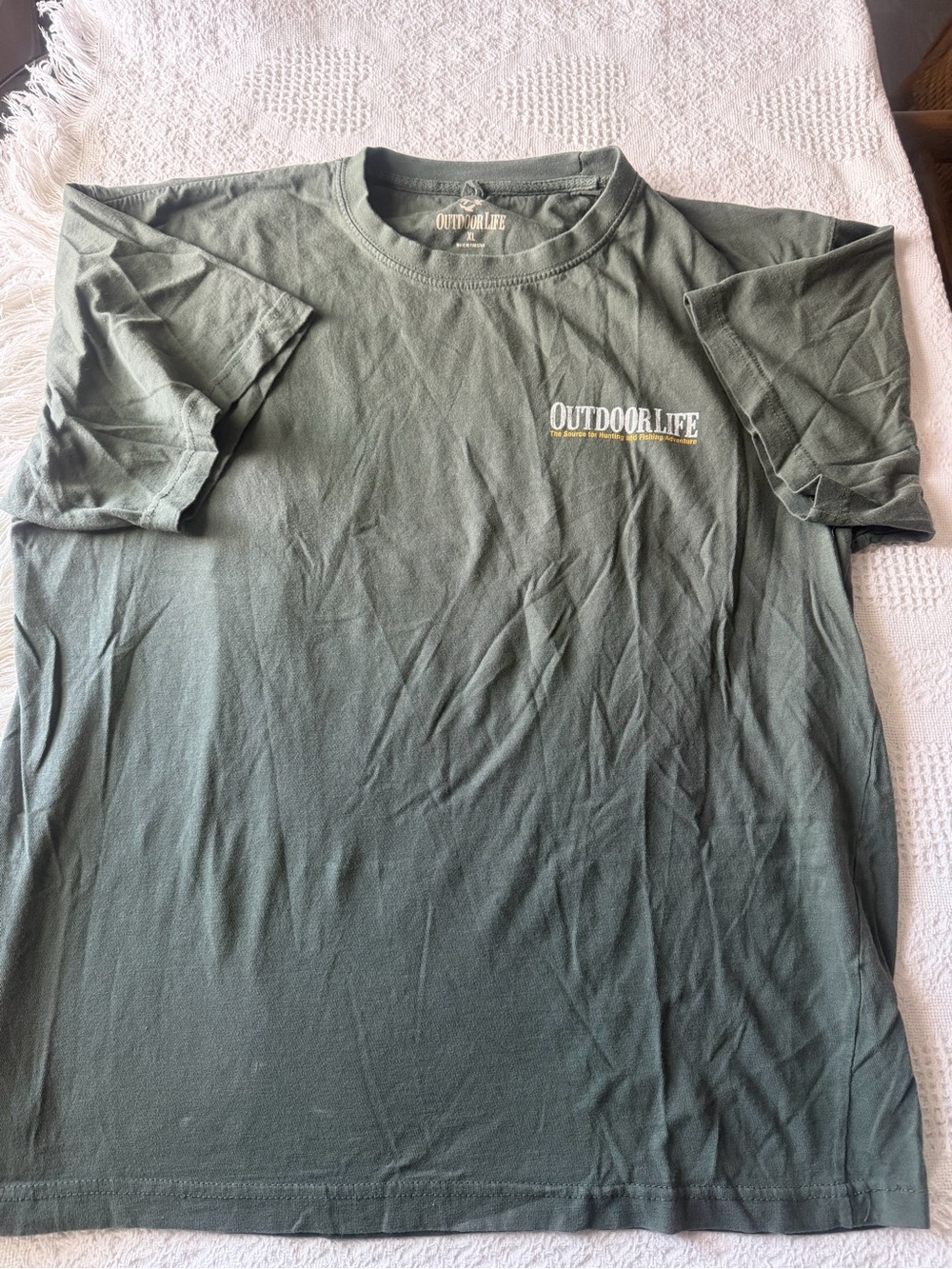 Outdoor Life Men's Short Sleeve Crewneck T-Shirt in Olive